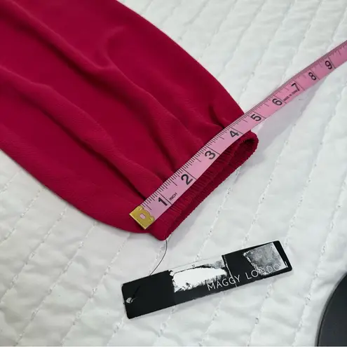 Maggy London Women's Tie Neck Bubble Crepe Fit and Flare Long Sleeves Dress