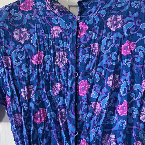 Maggy London Vintage 80s by Jennifer Booher 100% silk Floral dress - Size 10