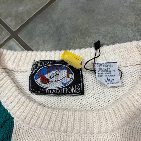 Holiday Traditions Sweater Womens L Christmas Santa Crewneck Horse Train Cute Red Size L