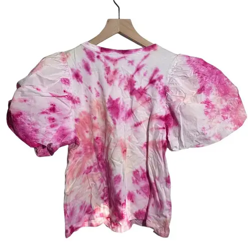 A New Day  Pink Tie Dye Puff Sleeve Top Blouse Size Medium