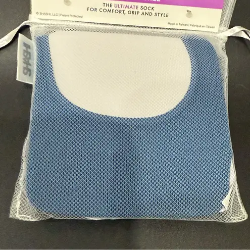 SHASHI Sweet Open Style Clean & Cool Denim Barre Pilates Yoga Full Grip Socks M Blue Size M