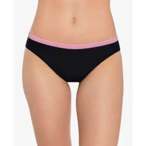 Salt + Cove Juniors' Binding Hipster Bikini Bottoms Colorblock Black Pink XL Size undefined
