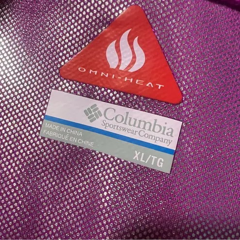 Columbia  Blue Basin Half Zip Fleece Pullover XL omni heat thermal purple