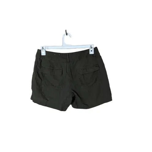 Apt. 9  Womens Size 10 Olive‎ Green Linen Rayon Front Pockets Casual Shorts