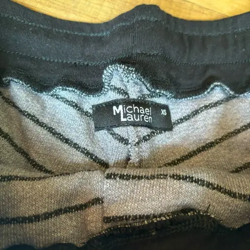 Michael Lauren Black & Gray Striped Shorts