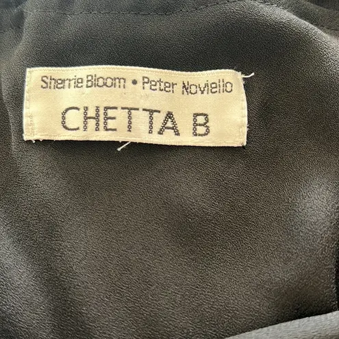 Chetta B Silk Black Blouse Women’s Size Small Shirt V Neck Top