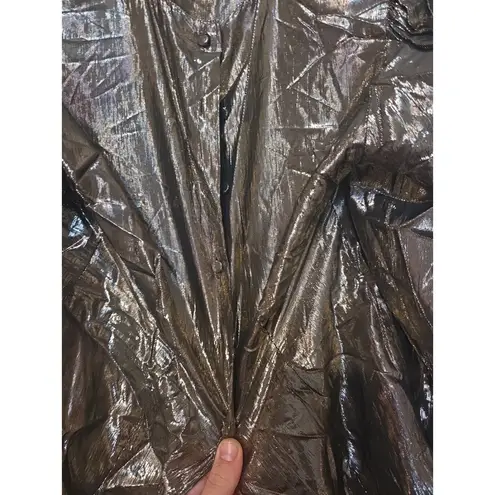 JH Collectibles Gold Blouse, Petite Size 6, Metallic Evening Top, Long Sleeves