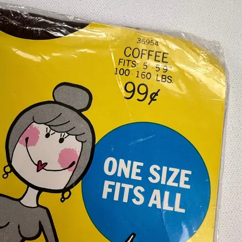 Vintage 1970s Happy Huggers Cofee Brown Pantyhose Lawson Milk Co. 100