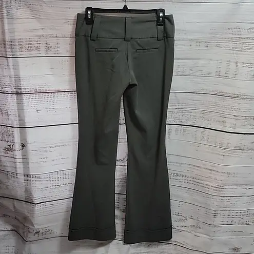 Y2K Alloy Grey Flare Bootcut Low Rise Classic Trousers Womens Dress Pants Size 3 Gray