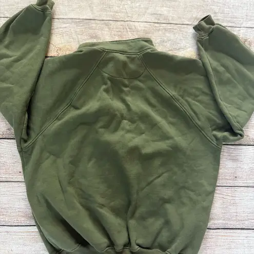 Harry Rosen olive green elephant safari quarter zip sweatshirt size large