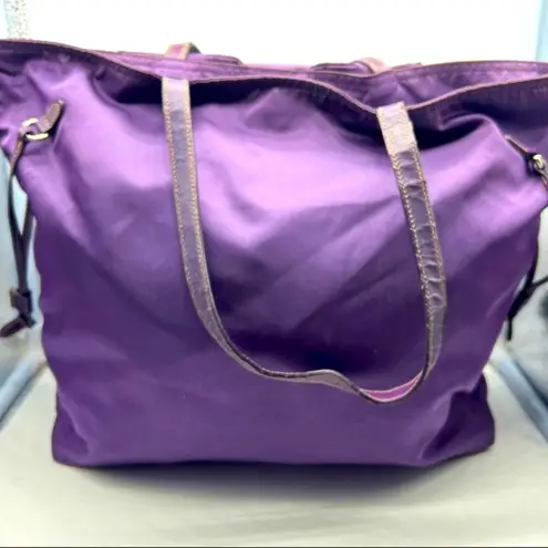 Prada  purple nylon travel tote bag