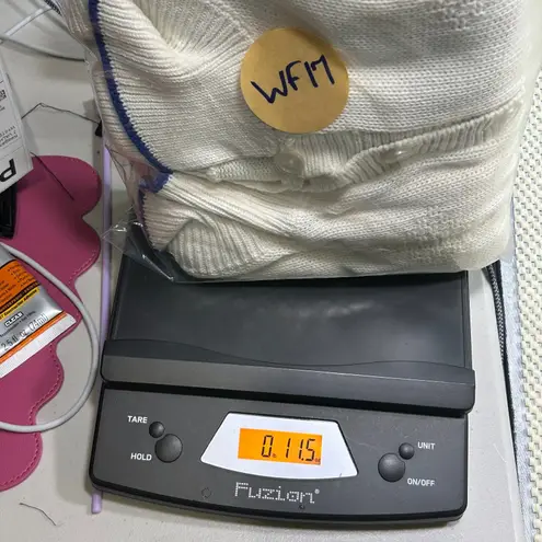 Vintage Knit Polo Shirt Diamond Pattern Short Sleeve Top Knitwear White Blue Size M