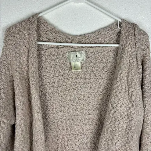 Ruby Moon Women's Large Beige Open Front Cardigan Sweater Soft Cozy Pockets
