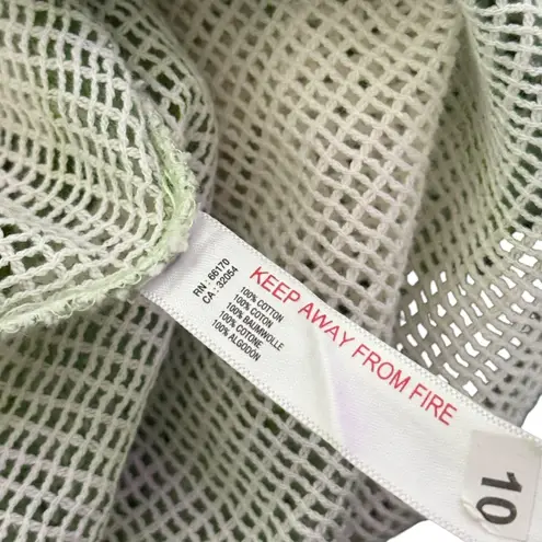 Out From Under ‎ Beach Boardwalk Oversized Shirt Size M Mesh Beach BOHO Green