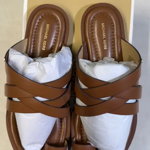 Michael Kors Nora Toe Ring Leather Sandals