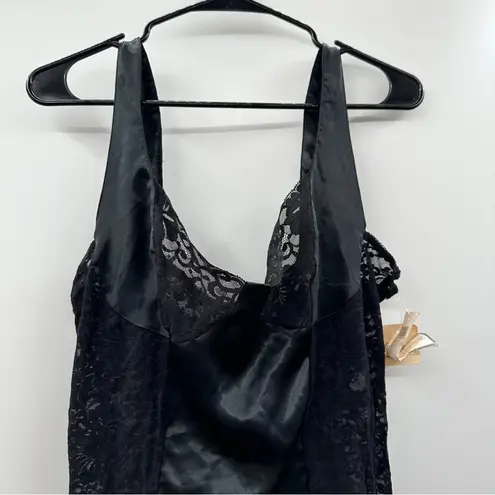Vintage Evan Picone Black Lace Sleeveless Intimate Lingerie Slip Dress Size L Size L
