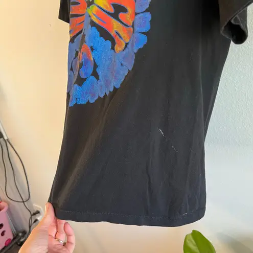 Woodstock 2009 Black Cotton Peace Tie Dye Graphic Tee Size Large Unisex