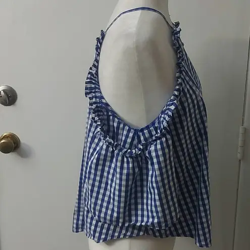 Abound  Gingham Cold Shoulder Blouse Size M