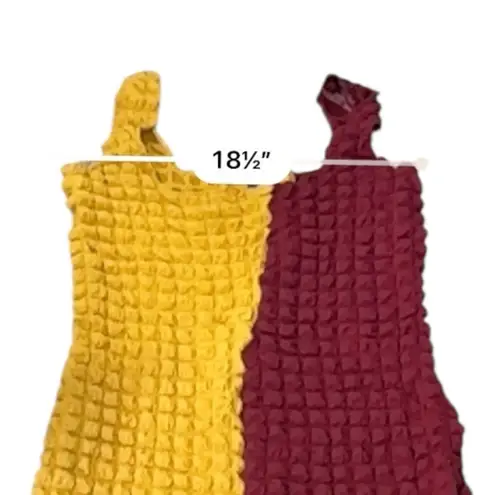 Ashley Stewart Textured Yellow & Burgundy Bodycon maxi Dress NEW Size 26/28 PLUS