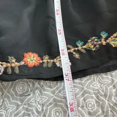 Maeve NEW! Anthropologie Anfisa Embroidered Tunic Dress Black Multi Size 0