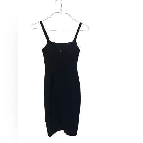 Lulus Guessing Game Black Bodycon Midi Dress XS Black