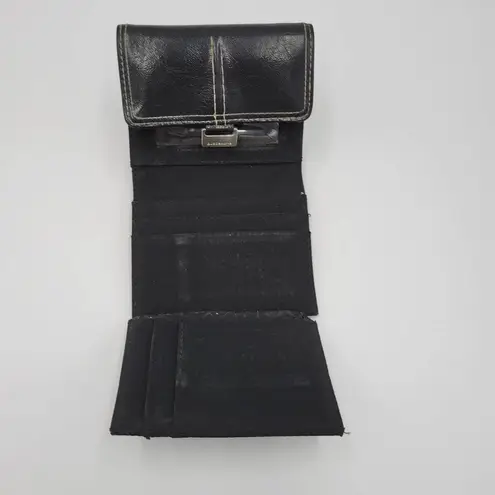 Liz Claiborne  Womens Wallet One Size Black Leather Foldable Small