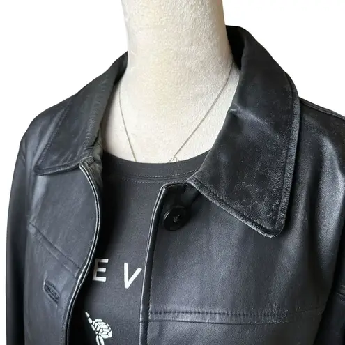 Vintage JL Colebrook Leather Jacket XL | Black Y2K Grunge Minimalist Classic