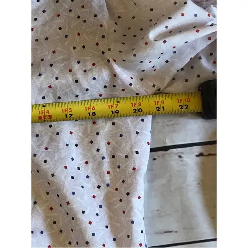 MCM Vintage Blouse Button Doen Retro Squares Size 14