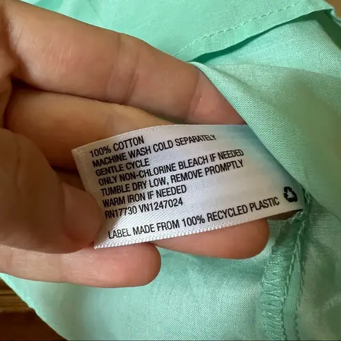 A New Day  Women's Size M Meteor Green Flutter Shirt C5