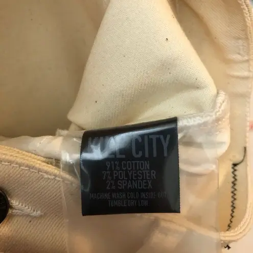 Kill City Womens Skinny Jeans Beige Goth Punk Rock Size 27 Tan