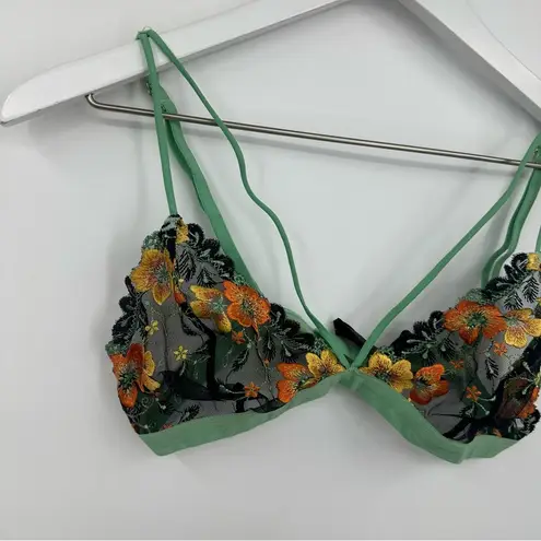 Urban Outfitters  Boho Floral Bralette Size Medium Lace Sheer Festival