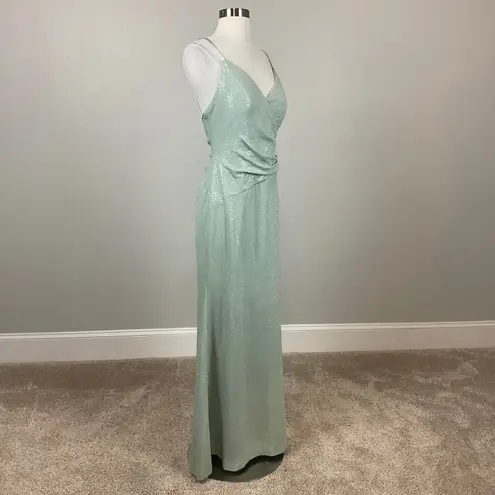 Eliza J Women's Formal Dress Size 16 Green Sequined Backless Long Evening Gown