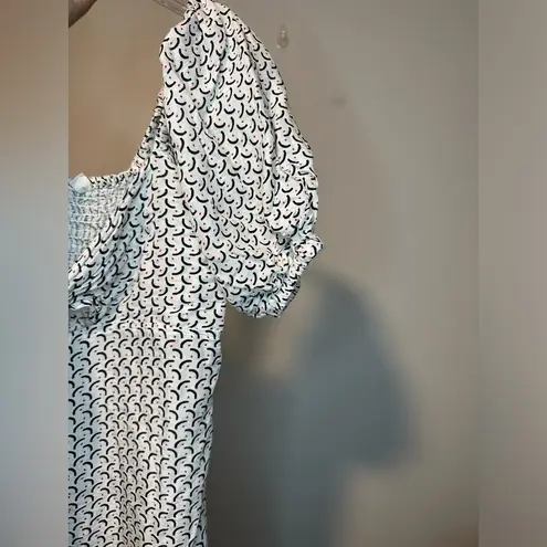 Billabong  Shout It Out Geo Print Wide Leg Linen Puff Sleeves Beach Jumpsuit Sz M - Image 4