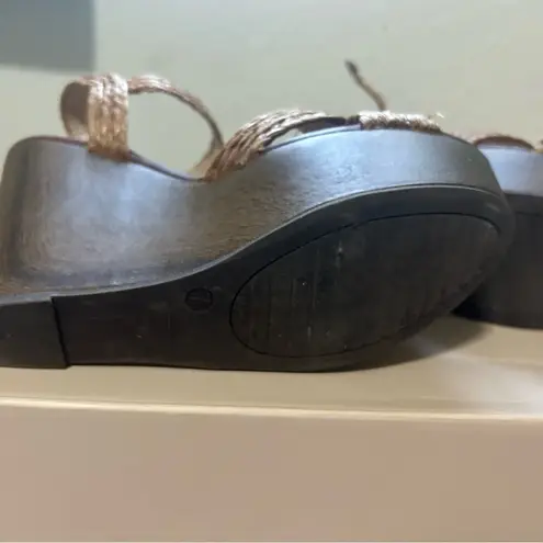 Madison Shoe Dazzle brown/Tan Woven Women's Sandals Size 7