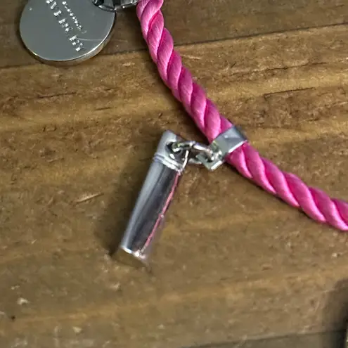 Givenchy Parfume hot pink cord charm bracelet