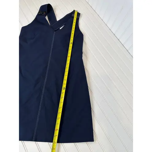 Misha Nonoo Dark Wash Blue Denim Mini Overall Dress Cotton Casual Size M Size M