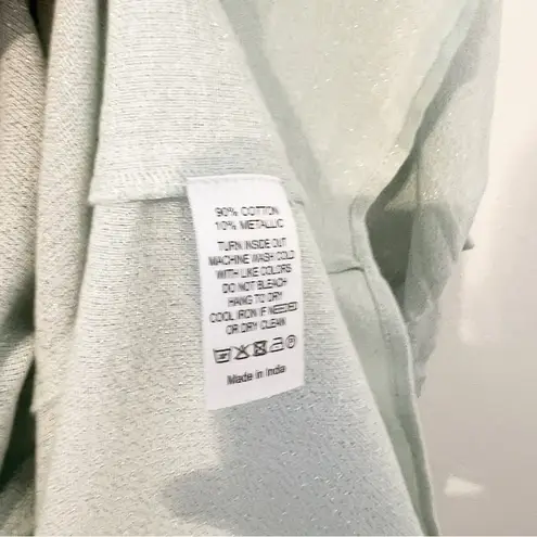 Never A Wallflower High Neck Dress Seafoam Shimmer Size Large L Green