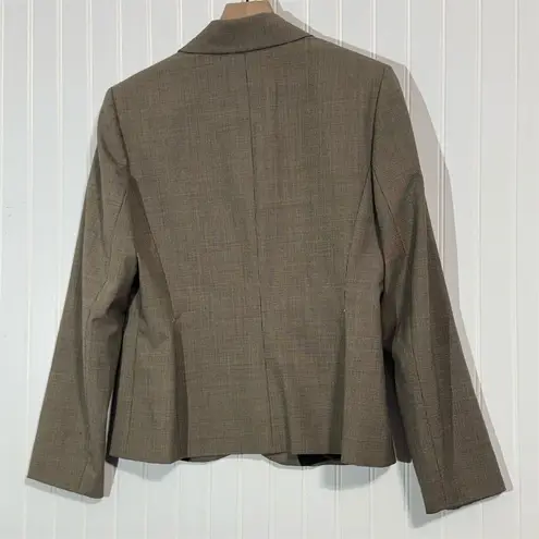 Alex Marie Wool Blend Blazer Jacket Houndstooth Plaid Shoulder Pads Size 10