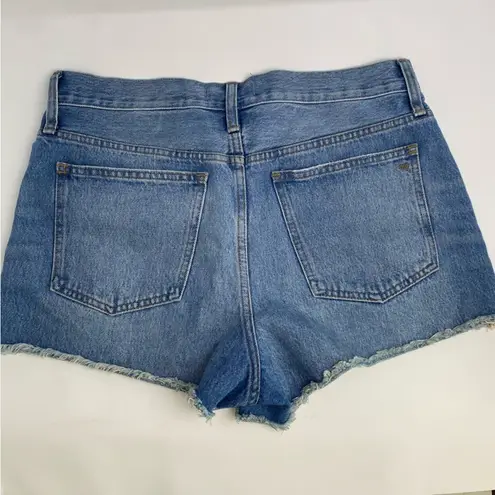 Madewell Relaxed Denim Shorts Button Fly Distressed Size 27 high rise