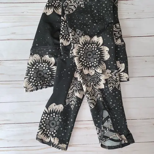 Members Mark the Legging gray pink crisscross ankle small buttery soft