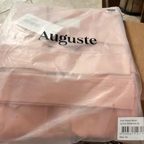 Revolve Auguste The Label Patty Tie Belt Playsuit In Blush Size 4/ US 0 Pink