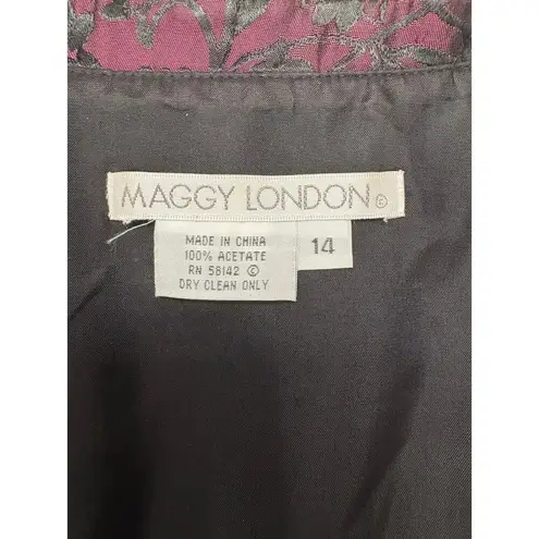 Maggy London | Women's Floral 4-Button Blazer Suit Jacket Business Coat | 14