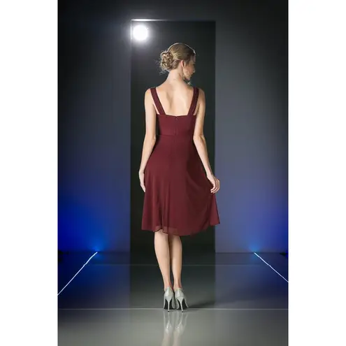 Cinderella Divine Short Bridesmaids Sleeveless Chiffon Prom Cocktail Dress S
