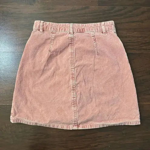 Roxy  light pink corduroy button down mini skirt size XS