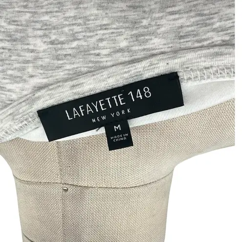 Lafayette 148 New York Shift Dress Long Sleeve Cotton‎ Gray Size Medium