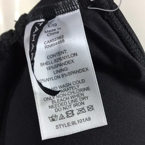 Tahari Wrap Bikini Top Size L Black