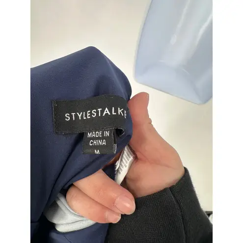 Stylestalker Blue Bandana Print Halter Neck Asymmetrical Mini Dress Size M