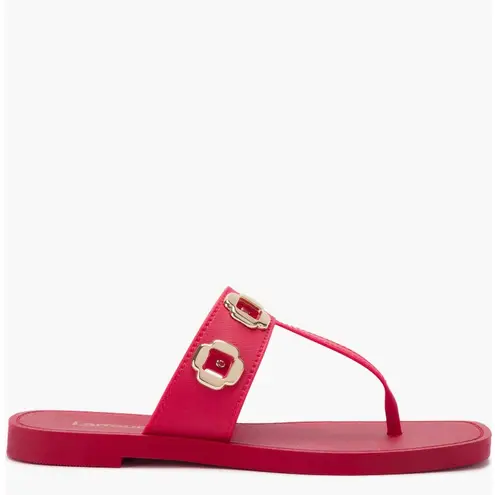 Larroudé Milan Slide Cushioned Sandal (Women), Scarlett Red, Size 8/9, NWT Red