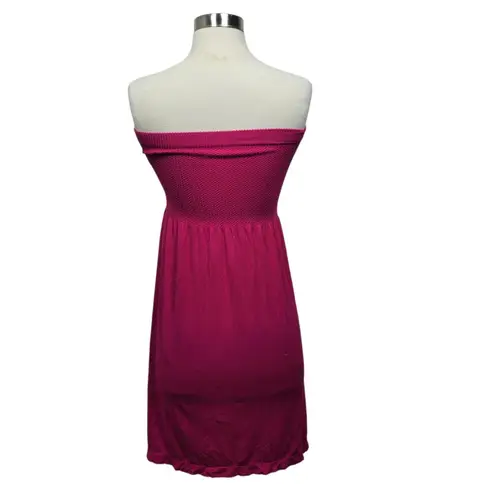 Island Girl Pink Strapless Sundress One Size Smocked Tube Seahorse Print Resort