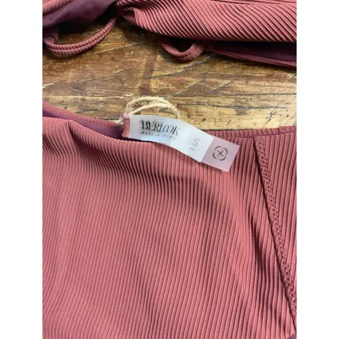 Berlook Wine Red Twist Backless Bikini NWT size small Brown
